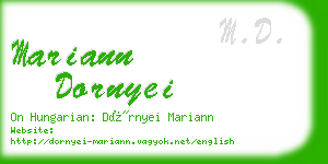 mariann dornyei business card